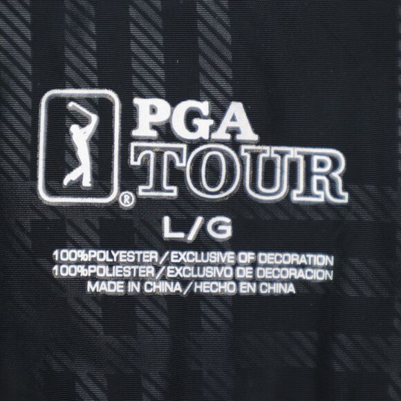 PGA Tour Jacket Mens Black L Pull Over 1/4 Zip Golf Masters Rain Casual - Picture 2 of 16